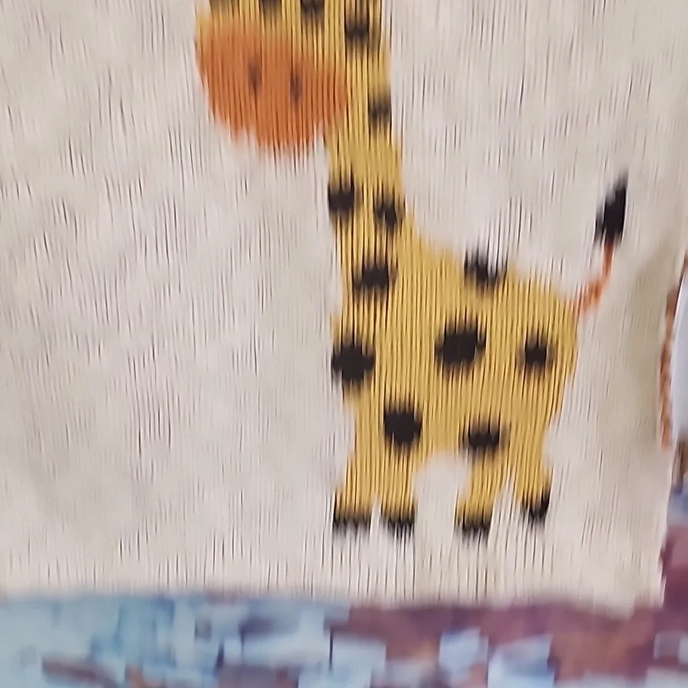 Made in India Giraffe cream blanket
